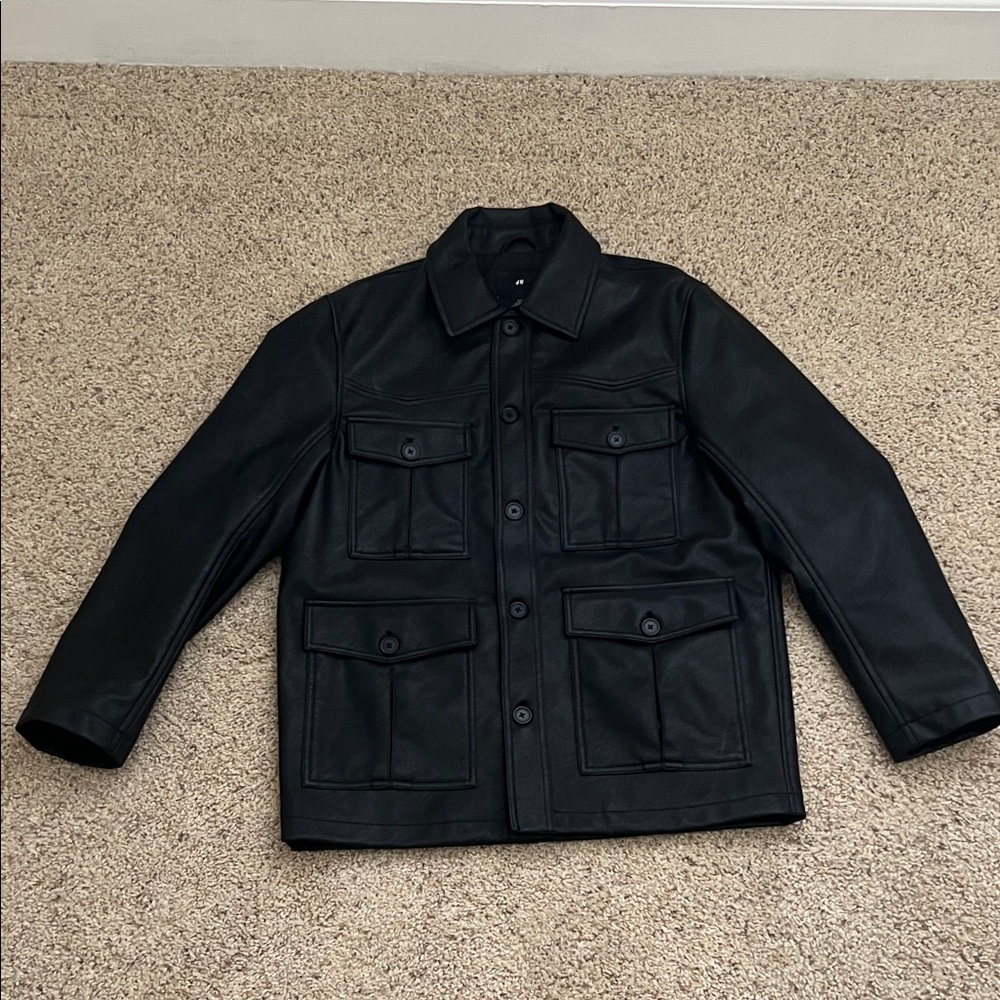 H&M Black Military Field Jacket